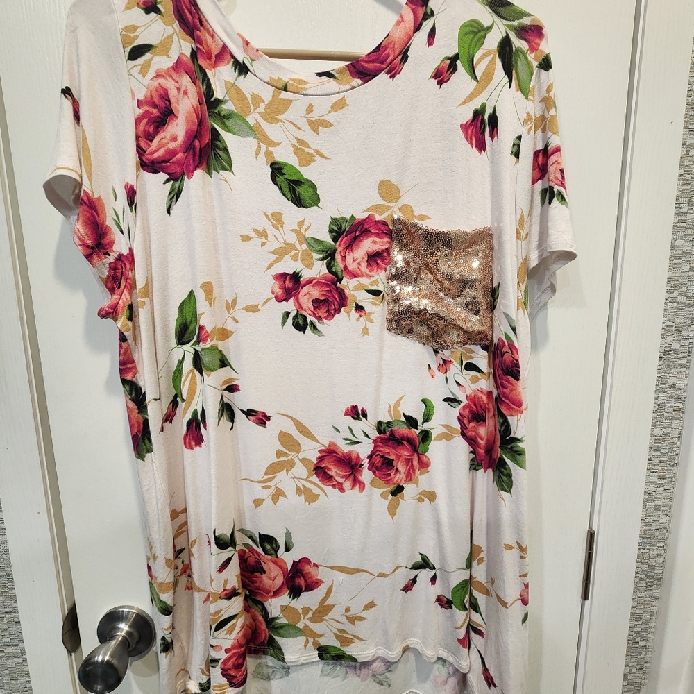 Womens Soft Floral Top